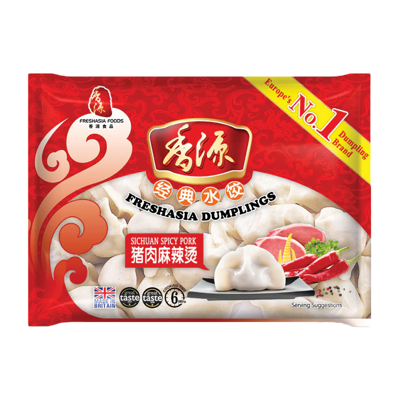 FRESH ASIA Dumplings Hot & Spicy Schwein 400g - Panda-Panda Asia Shop by JEN