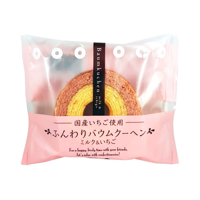 TAIYO FOOODS JP Taiyo Bamkuchen Mini Strawberry Milk Fl 75g - Panda-Panda Asia Shop by JEN