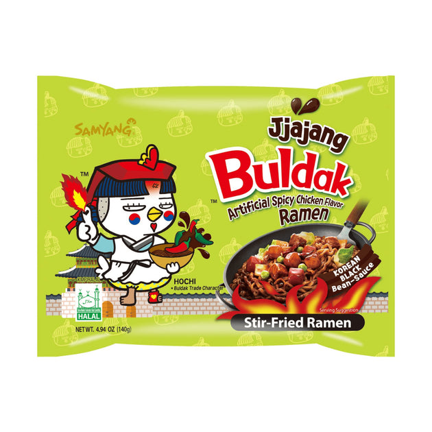 SAMYANG Buldak - Instant Nudeln Scharfes Huhn Chacharoni-Sojabohnen 140g - Panda-Panda Asia Shop by JEN