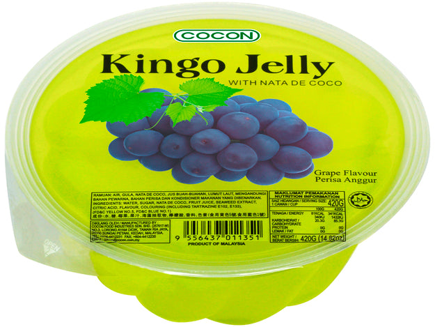 COCON Kingo Trauben Jelly mit Nata de Coco 420g - Panda-Panda Asia Shop by JEN