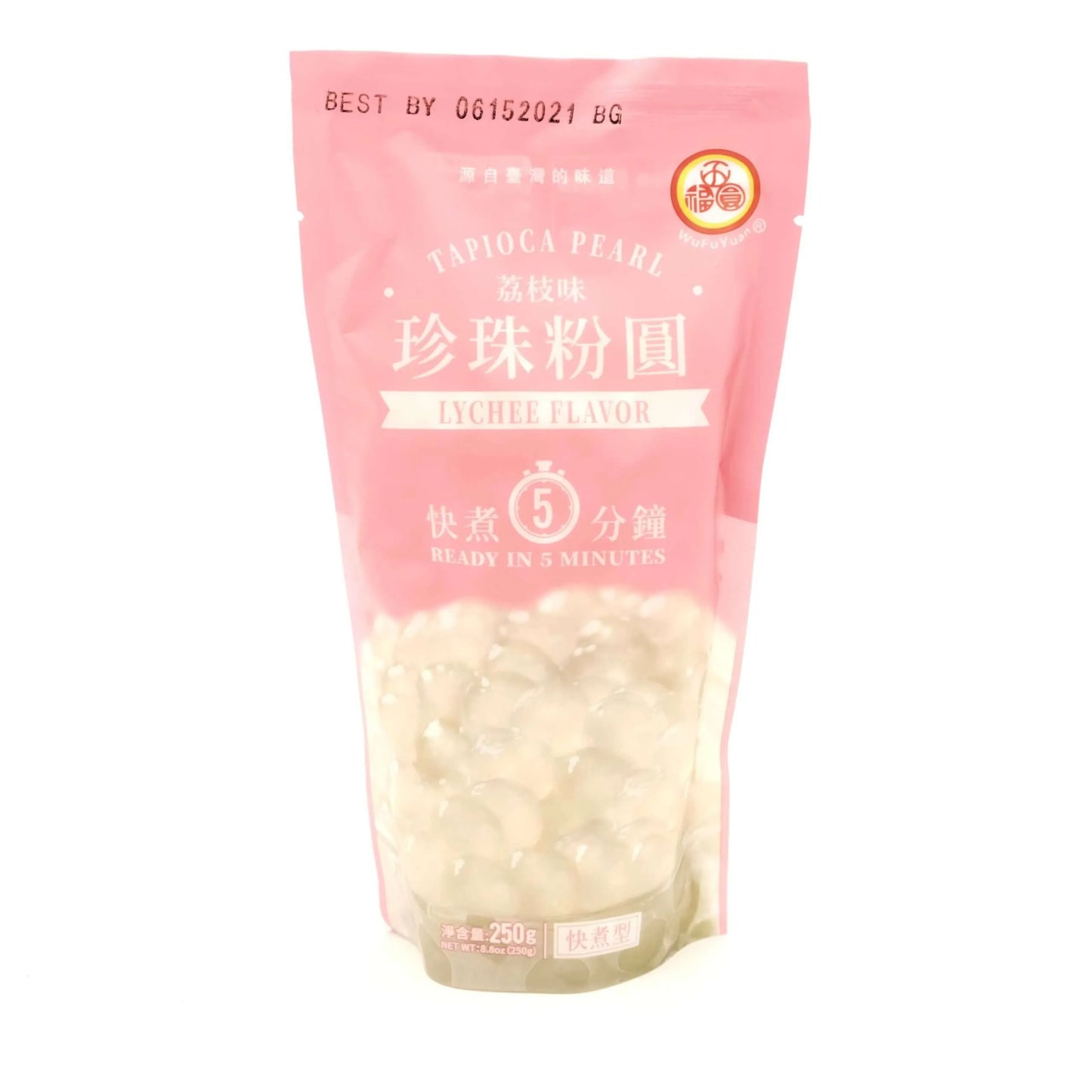 WFY Tapioca Pearl Topping Lychee 250g bag