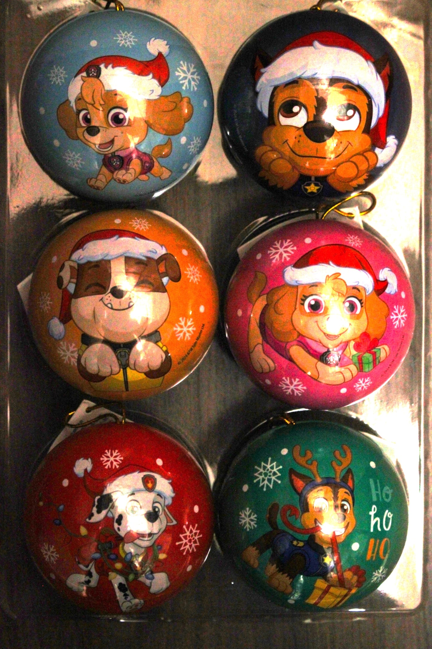 DOLCI Paw Patrol | Metallene Weihnachtskugel mit Süßigkeiten 5g