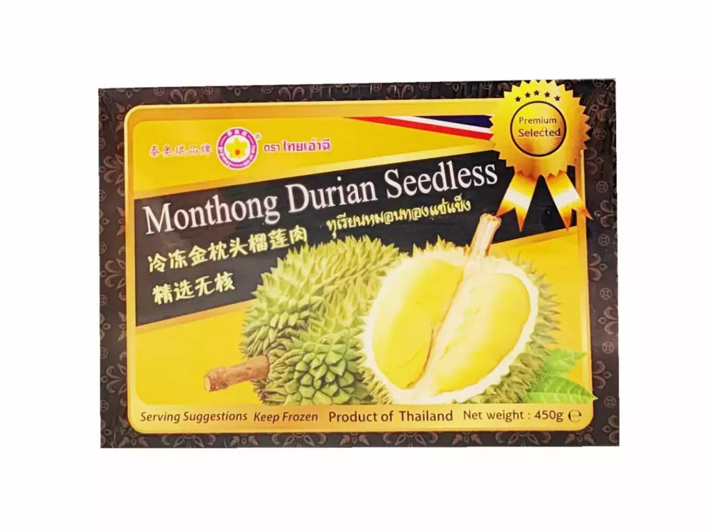 THAI AO CHI Premium kernlose Durian Monthong 450g - Panda-Panda Asia Shop by JEN