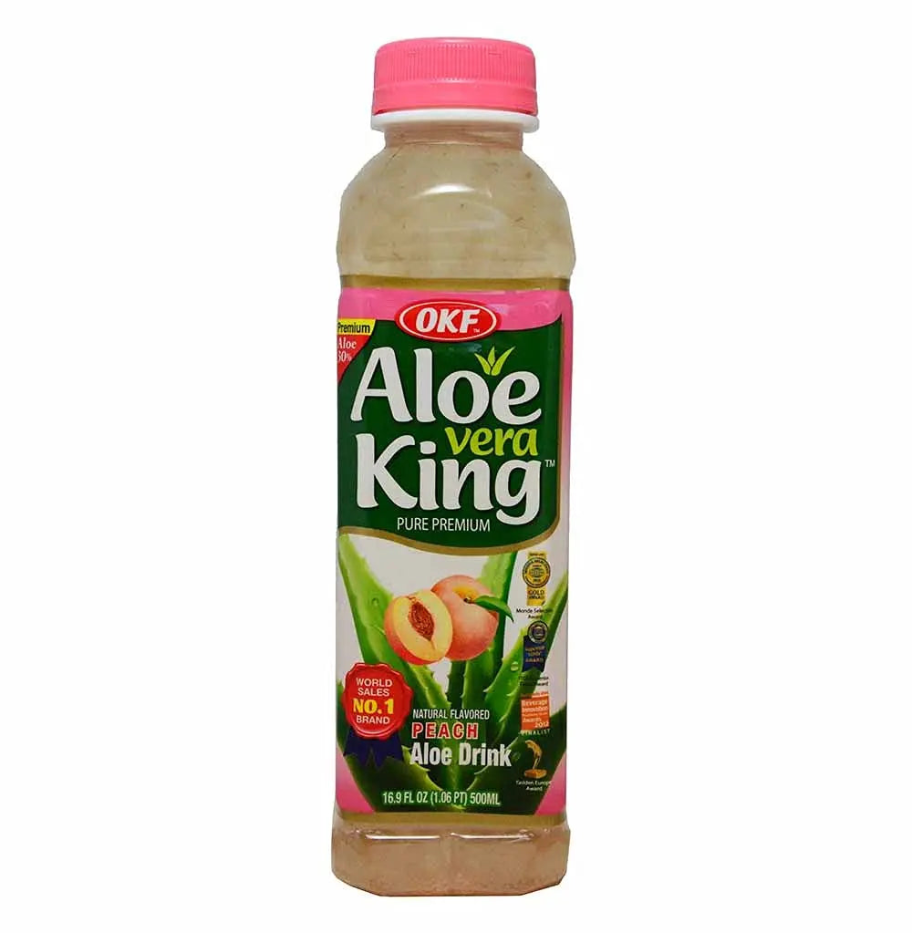 OKF Aloe Vera Getränk Pfirsich 500ml - Panda-Panda Asia Shop by JEN