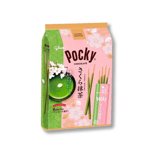 GLICO Pocky Biscuit Sticks Sakura Matcha 35g - Panda-Panda Asia Shop by JEN