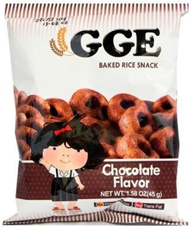 GGE GGE Baked Rice Snack Chocolate Flavor 45g - Panda-Panda Asia Shop by JEN
