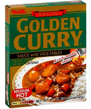 S&B Golden Curry Soße mit Gemüse mild 230g - Panda-Panda Asia Shop by JEN