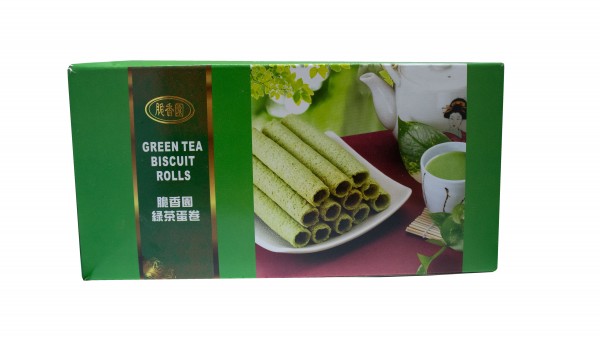 CRISPY FRAGRANCE GARDEN Grüner Thee Keksröllchen 124g - Panda-Panda Asia Shop by JEN