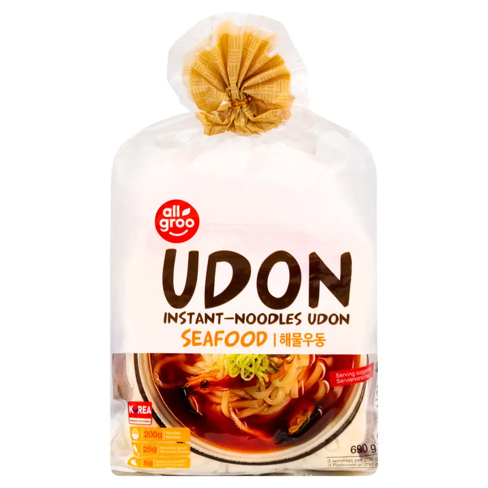 ALLGROO Udon Nudeln, Meeresfrüchte 0.69kg - Panda-Panda Asia Shop by JEN