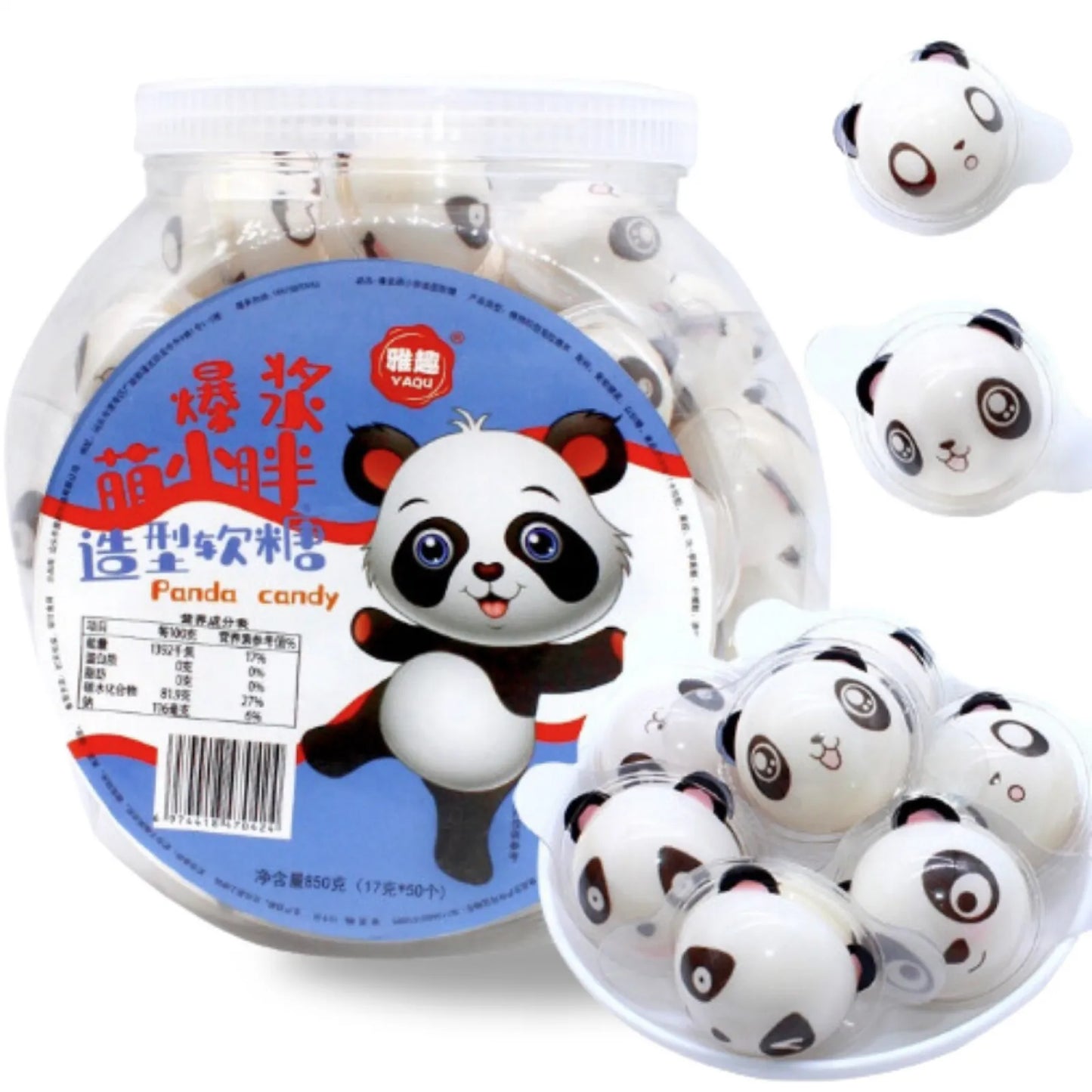 YAQU Panda oder Enten Augapfel-Gummibärchen 850g