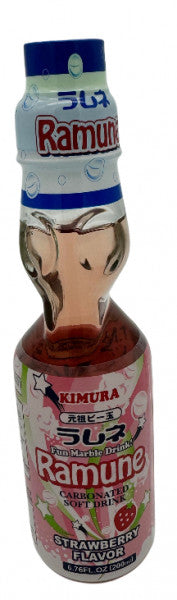 KIMURA GANSO RAMUNE STRAWBERRY 200ml - Panda-Panda Asia Shop by JEN