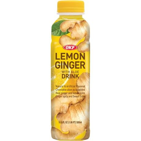 OKF Zitronen-Ingwer Getränk mit Aloe 500ml - Panda-Panda Asia Shop by JEN