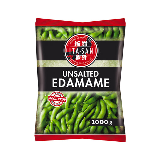 ITA-SAN Edamame, Sojabohnen in Schote ungesalzen, blanchiert 1kg - Panda-Panda Asia Shop by JEN