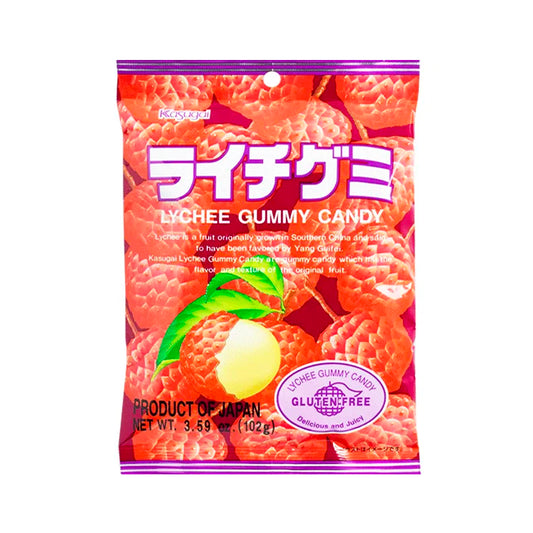 KASUGAI Fruchtgummi Litschigeschmack 102g - Panda-Panda Asia Shop by JEN