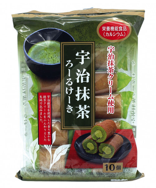 JP Yamauchi Mini Rollcake Matcha Fl 170g - Panda-Panda Asia Shop by JEN