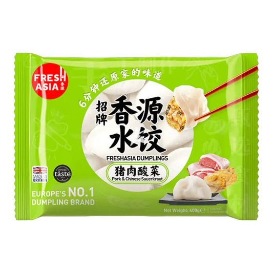 FRESH ASIA Dumplings Schwein & Chinesisches Sauerkraut 400g - Panda-Panda Asia Shop by JEN