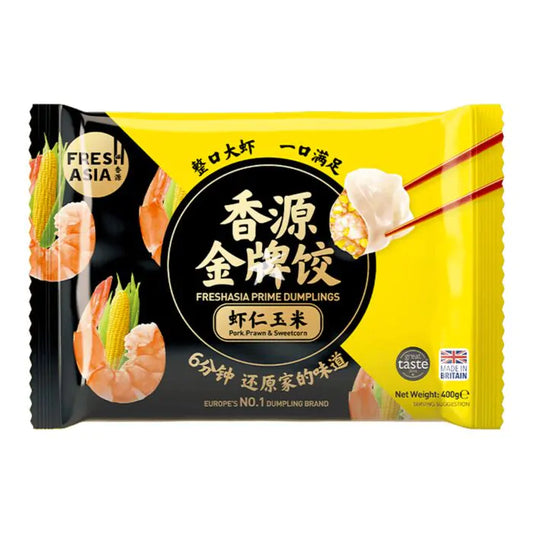 FRESH ASIA Dumplings Schwein, Schrimp & Mais 400g - Panda-Panda Asia Shop by JEN