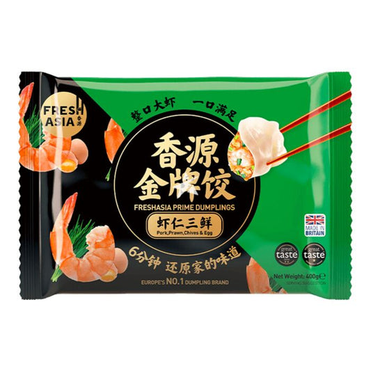 FRESH ASIA Dumplings Schwein, Schnittlauch & Ei 400g - Panda-Panda Asia Shop by JEN