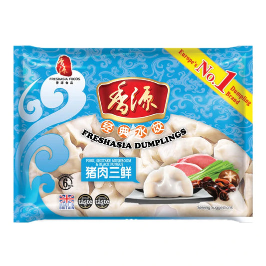 FRESH ASIA Dumplings Schwein & Pilzen 400g - Panda-Panda Asia Shop by JEN