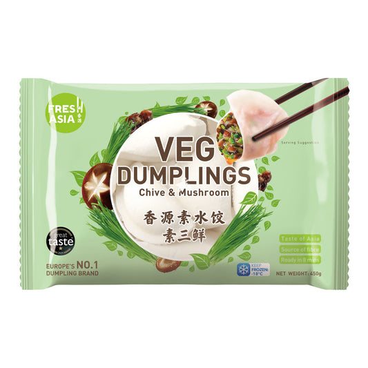 FRESH ASIA Dumplings Schnittlauch & Pilze 450g - Panda-Panda Asia Shop by JEN
