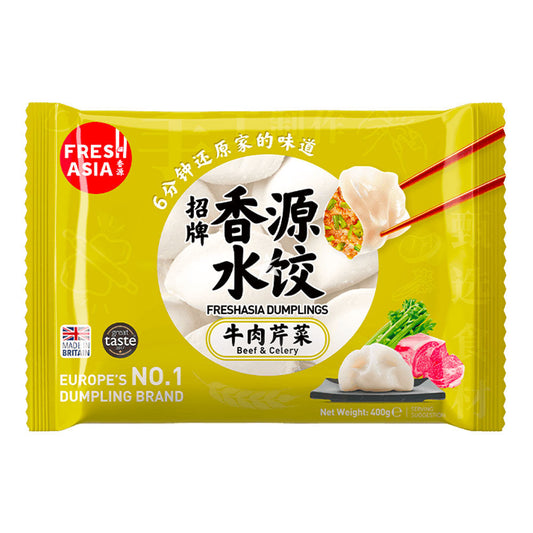 FRESH ASIA Dumplings Rind & Selleri 400g - Panda-Panda Asia Shop by JEN