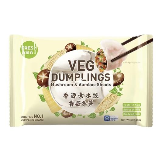 FRESH ASIA Dumplings Pilze & Bambussprossen 450g - Panda-Panda Asia Shop by JEN