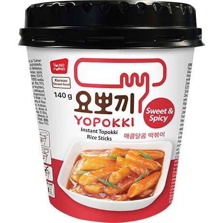 YOPOKKI Instant Topokki Sweet & Spicy 140g - Panda-Panda Asia Shop by JEN