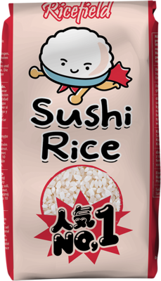 RICEFIELD Sushi Reis, Rundkorn Japonica 1kg - Panda-Panda Asia Shop by JEN