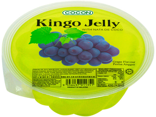 COCON Kingo Trauben Jelly mit Nata de Coco 420g - Panda-Panda Asia Shop by JEN