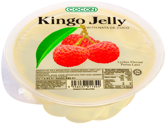 COCON Kingo Litschi Jelly mit Nata de Coco 420g - Panda-Panda Asia Shop by JEN