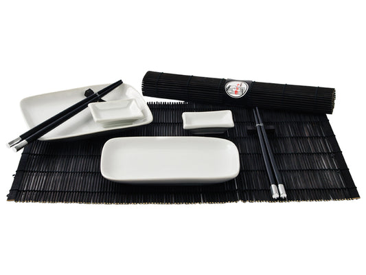 H&S Sushi Tischgeschirrset (Schwarz) - Panda-Panda Asia Shop by JEN