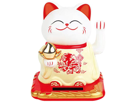 GOLDEN TURTLE NF Solar power Glückskatze C 8.3*10cm - Panda-Panda Asia Shop by JEN