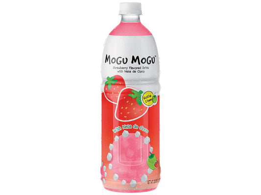 MOGU MOGU Erdbeergetränk mit Nata de Coco 1l - Panda-Panda Asia Shop by JEN