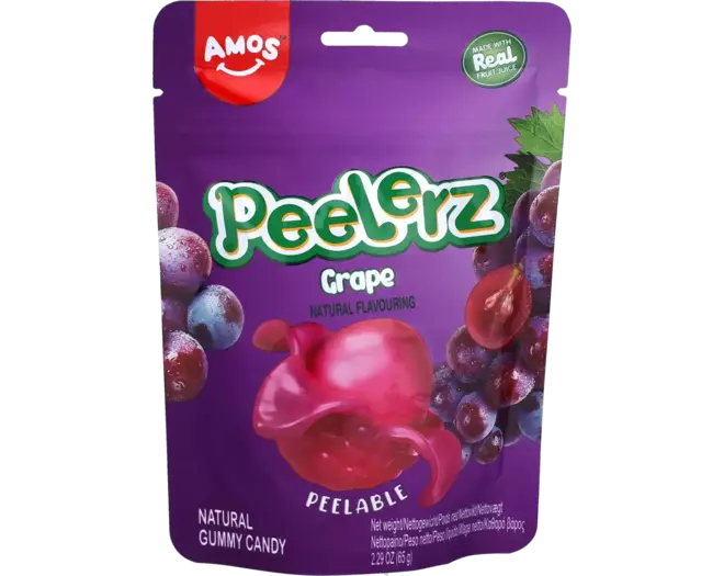 AMOS Peelerz Gummibärchen Traube 65g