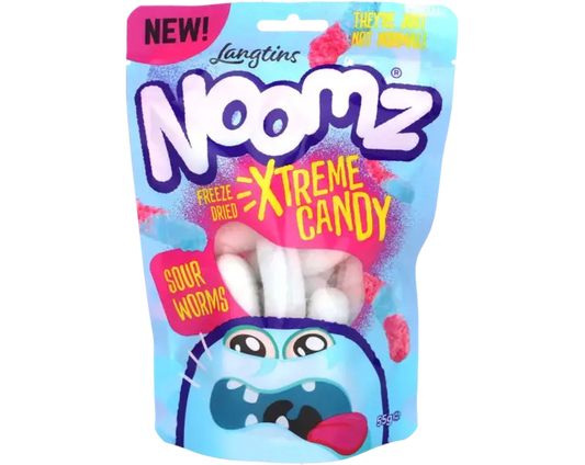 NOOMZ Gefriergetrocknete Süßigkeiten – Saure Würmer 55g