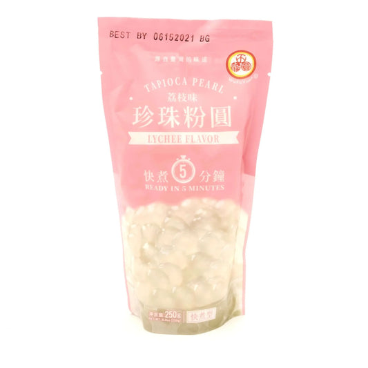 WFY Tapioca Pearl Topping Lychee 250g bag