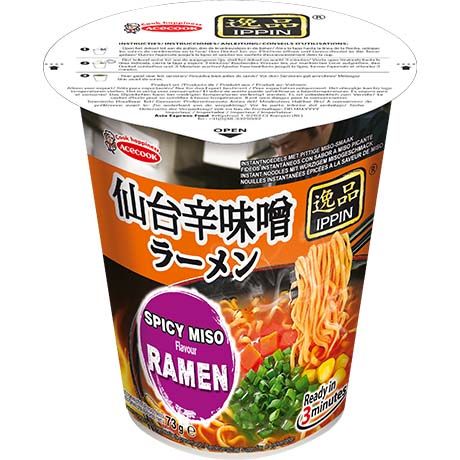 ACECOOK Instantnudeln Spicy Miso Ippin 73g - Panda-Panda Asia Shop by JEN