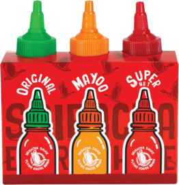 FLYING GOOSE Chilisauce, Sriracha, 3er Set (scharf, sehr scharf, Mayoo) 300g - Panda-Panda Asia Shop by JEN