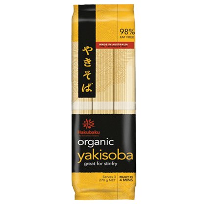 HAKUBAKU Bio Yakisoba Nudeln 270g - Panda-Panda Asia Shop by JEN