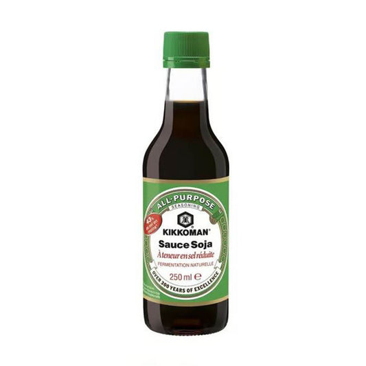 KIKKOMAN Sojasoße Genen (weniger Salz) 250ml - Panda-Panda Asia Shop by JEN