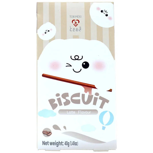 TOKIMEKI Tokimeki Biscuit Stick Latte 40g - Panda-Panda Asia Shop by JEN