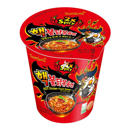 SAMYANG Buldak - Instant-Nudeln Scharfes Huhn 2x Scharf Becher 78g - Panda-Panda Asia Shop by JEN