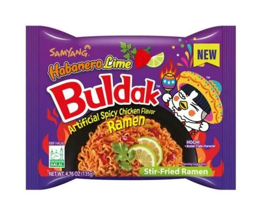 SAMYANG Buldak - Instant Nudeln Scharfes Huhn Habanero Limette 500g - Panda-Panda Asia Shop by JEN