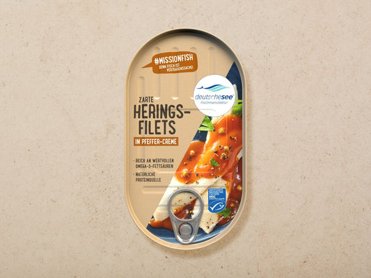 DEUTSCHE SEE Heringsfilets in Pfeffercreme 200g - Panda-Panda Asia Shop by JEN
