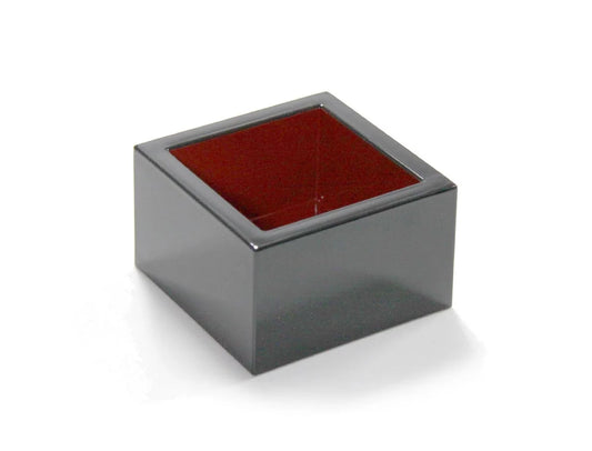 TAISAN Sake Cup \" MASU\" Plastik ¦ schwarz-rot¦ 8x8 cm ¦ H5 cm - Panda-Panda Asia Shop by JEN
