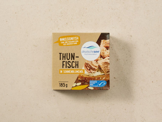 DEUTSCHE SEE Thunfisch in Sonnenblumenöl 185g - Panda-Panda Asia Shop by JEN