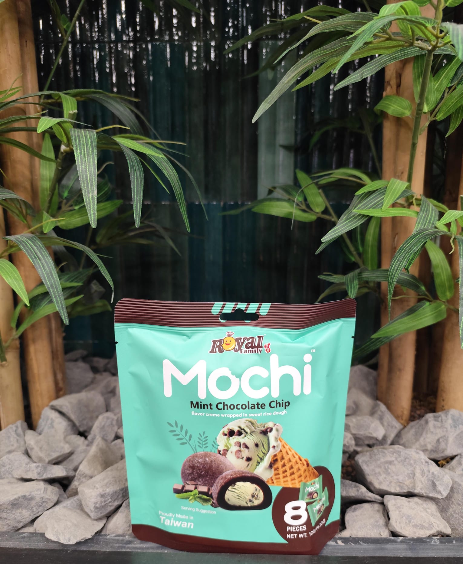 ROYAL FAMILY Mochi – Minz-Schokoladenstückchen 120g