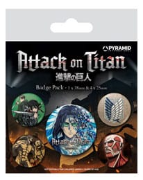 Attack on Titan Ansteck-Buttons 5er-Pack Season 4 - Panda-Panda Asia Shop by JEN