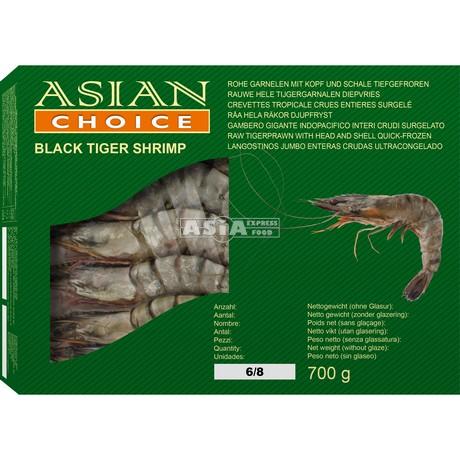 ASIAN CHOICE Black Tiger Garnele HOSO 16/20 0.7kg - Panda-Panda Asia Shop by JEN