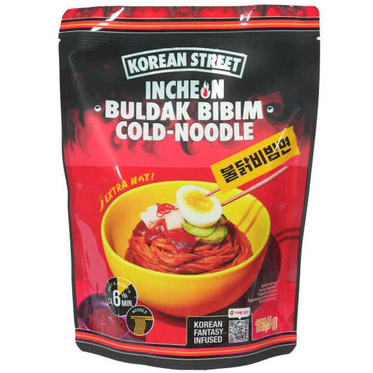 KOREAN STREET Incheon Buldak Bibim Cold-Noodle 163g - Panda-Panda Asia Shop by JEN